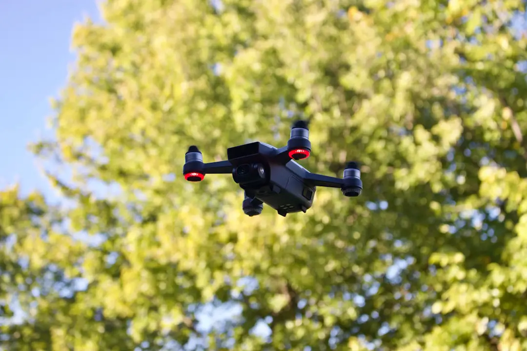 a drone flying in the air