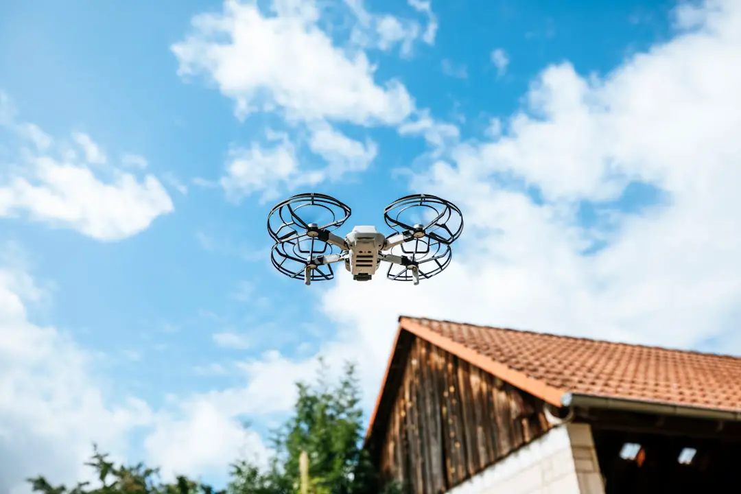 a remote controlled flying object in the air